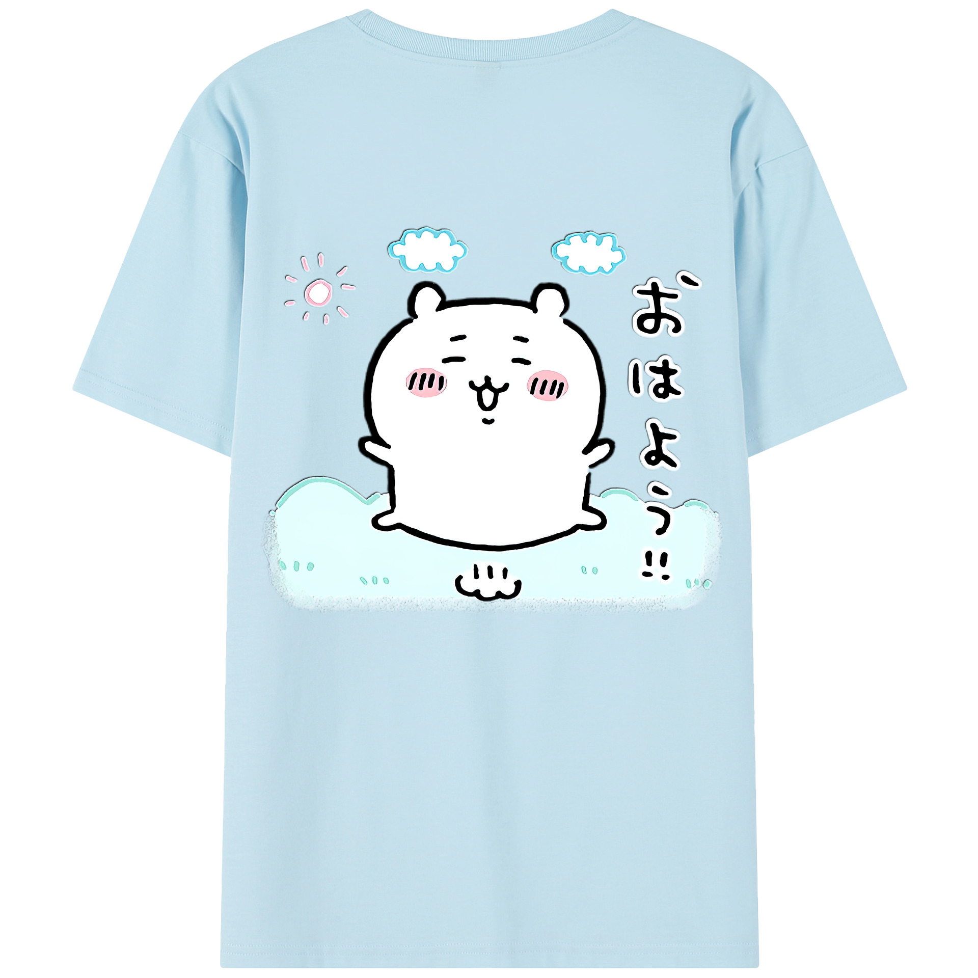 （画像用） ちいかわ ちいかわ Chii-kawa chiikawa 綿100％半袖Tシャツ（背面プリント）